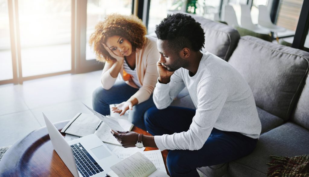 couple trying to reduce energy bill