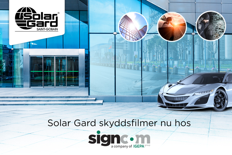 Saint-Gobain Solar Gard startar samarbete med Signcom